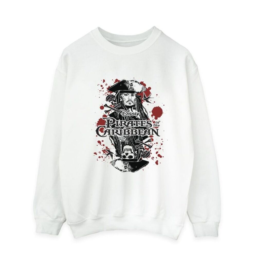 Pirates of the Caribbean Mens Jack Sparrow Sweatshirt / White